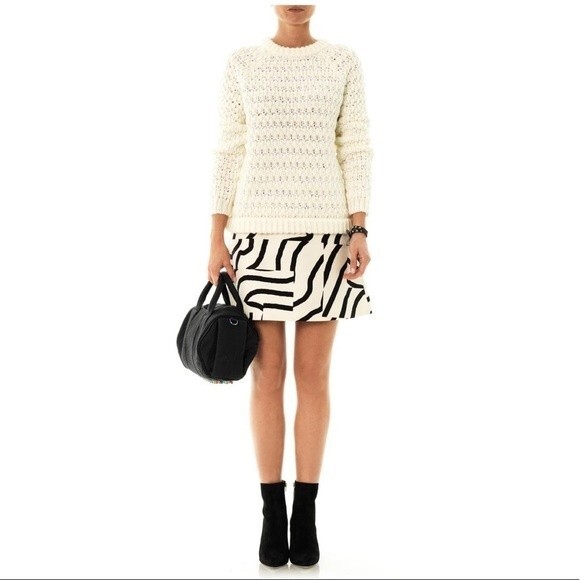 Tibi Honeycomb Chunky Knit Sweater in Natural S NWOT - Picture 1 of 13